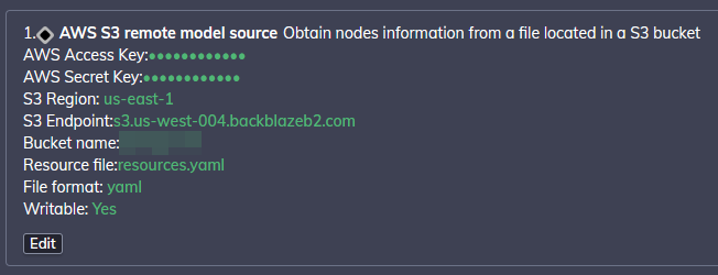 config for s3 model source